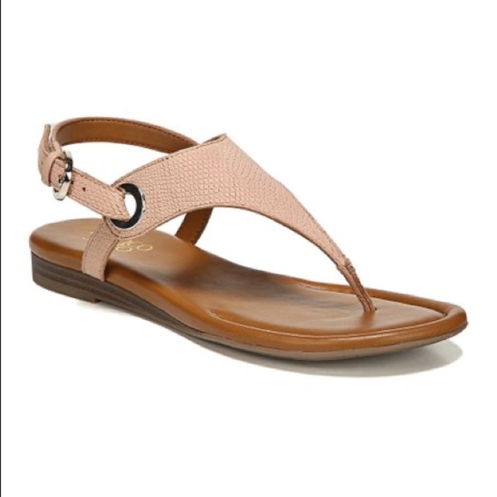 Franco Sarto Snake Embossed Leather Sandal size 7